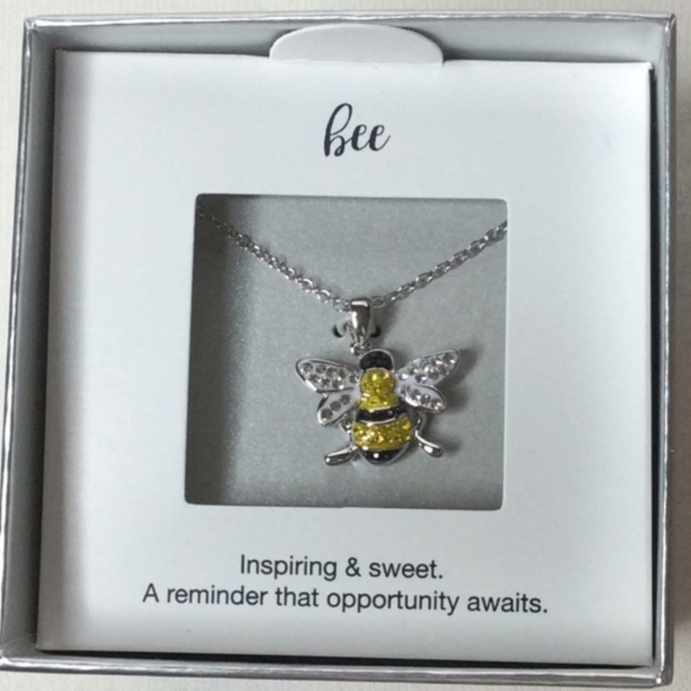NWT B Inspiring & Sweet Bee Necklace 18”